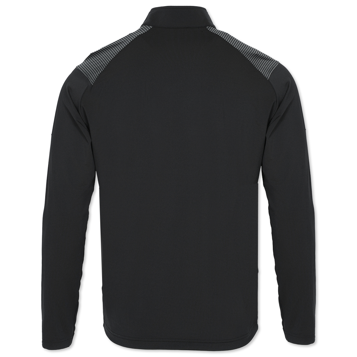 Black Adidas Shoulder Stripe Quarter-Zip Pullover